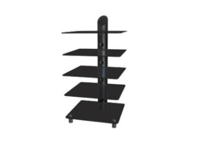 Sonora Metal & Glass Audio Stand Gloss Black - 126-D-N